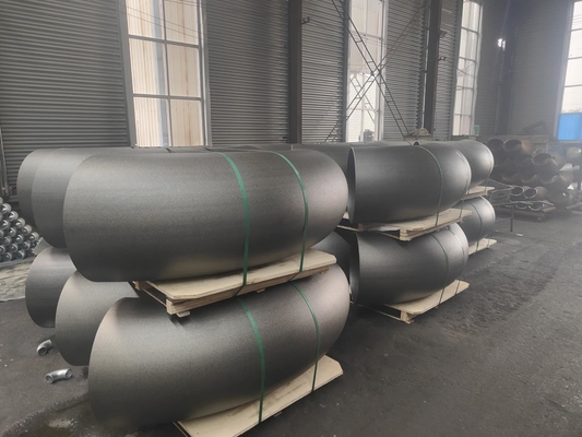 Standard des 426mm Kolben-Schweißungs-Ellbogen-Gost-En10253-2 Astm schwarze Malerei sandstrahlen