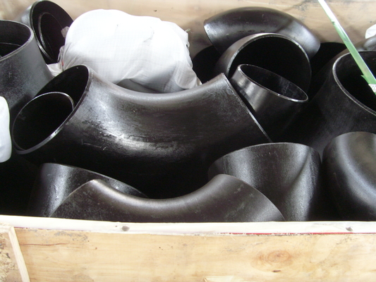 8" 1.5d 90 Ellbogen Wpb-Schwarzes des Grad-Stahl-A234, das geschweißtes Fitting malt